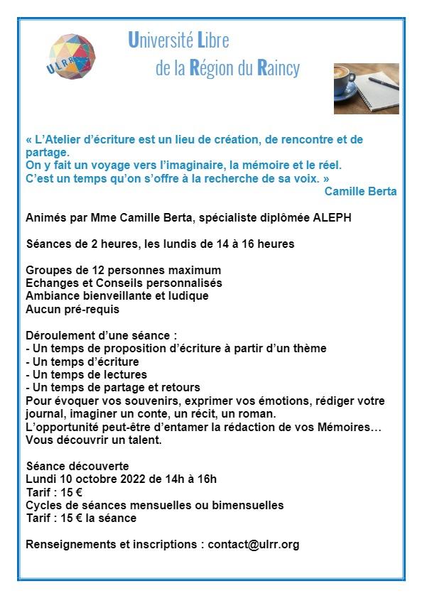 Presentation at ecriture 20231